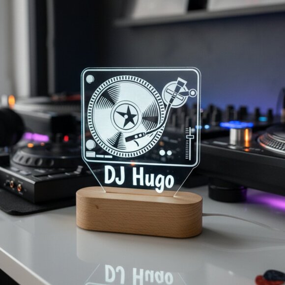 DJ Night Light – Personalized LED Lamp for Music Room - Picture 8 of 8